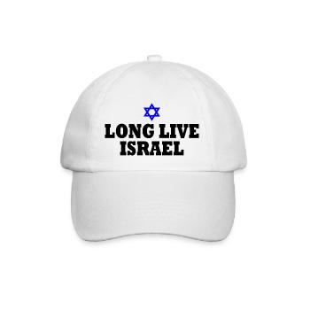 Long live israel - Baseball Cap - white/white - Front