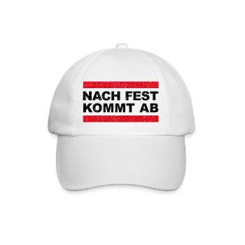 Nach Fest kommt ab! Lustiges Autoliebhaber Design - Baseballkappe - Weiß/Weiß - Vorne
