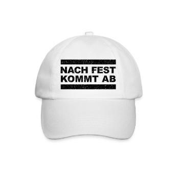 Nach Fest kommt ab! Lustiges Autoliebhaber Design - Baseballkappe - Weiß/Weiß - Vorne