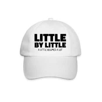 T-shirt petit à petit – cadeau parfait pour la croissance ! - Casquette classique - blanc/blanc - Devant