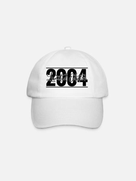Limited edition 2004 - Geburtstag Geschenk - Baseballkappe - Weiß/Weiß