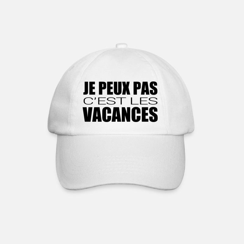 Je peux pas c'est les vacances - Casquette classique - blanc/blanc