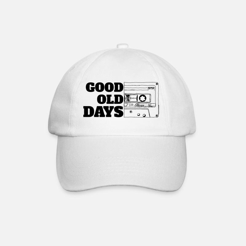 good old days cassette white - Baseball Cap - white/white