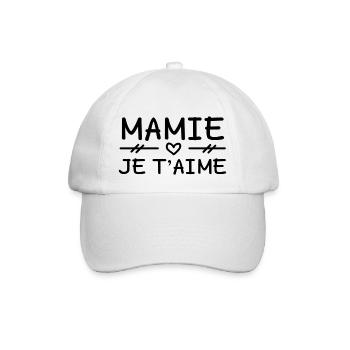 MAMIE JE T'AIME - Casquette classique - blanc/blanc - Devant