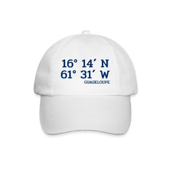 Coordonnées Guadeloupe - Coordonnées - Caraïbes - Casquette classique - blanc/blanc - Devant
