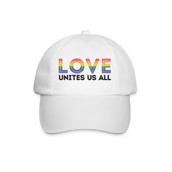 LGBT Pride Month - Love unite us all - Baseball Cap - white/white - Front