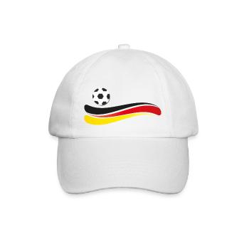 fußball deutschland - Baseballkappe - Weiß/Weiß - Vorne