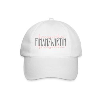 Finanzwirtin Geschenk Finanzamt Beruf - Baseballkappe - Weiß/Weiß - Vorne