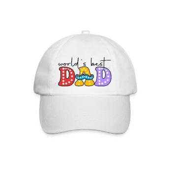 WORLD'S BEST DD - Baseball Cap - white/white - Front