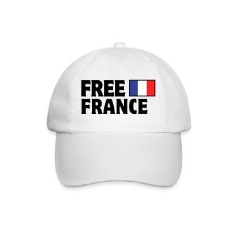 France, je suis Français, vive la France - Casquette classique - blanc/blanc - Devant