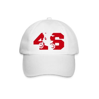 Moto 46 Biker - Baseballkappe - Weiß/Weiß - Vorne