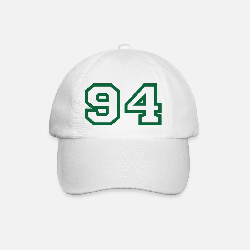 Nummer 94 Sport - Baseballkappe - Weiß/Weiß