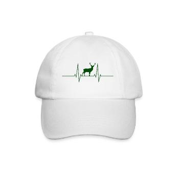Battement de cœur de cerf Fréquence cardiaque Heartline - Casquette classique - blanc/blanc - Devant