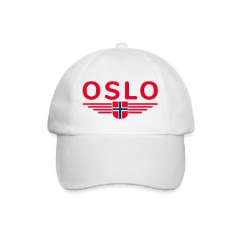 Oslo T-shirt for fans and Norway lovers - Baseball Cap - white/white - Front