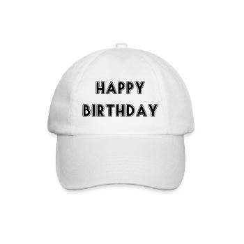 ALLES GUTE ZUM GEBURTSTAG. ALLES GUTE ZUM GEBURTSTAG. JAHRESTAG. - Baseballkappe - Weiß/Weiß - Vorne