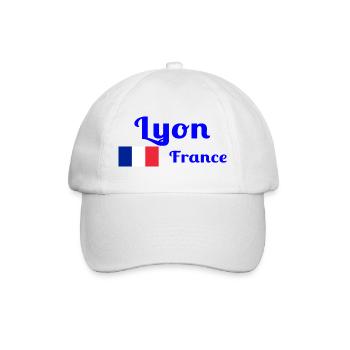 Lyon France- Imprimés stylés - Casquette classique - blanc/blanc - Devant