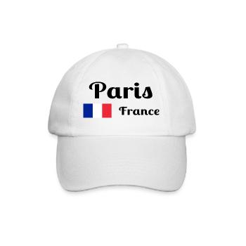 Paris France- Stylish prints - Baseball Cap - white/white - Front