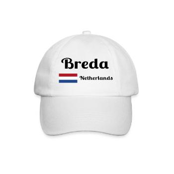 Breda Niederlande - Stilvolle Drucke - Baseballkappe - Weiß/Weiß - Vorne