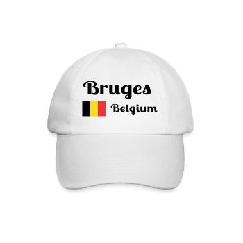 Bruges Belgique - Imprimés élégants - Casquette classique - blanc/blanc - Devant