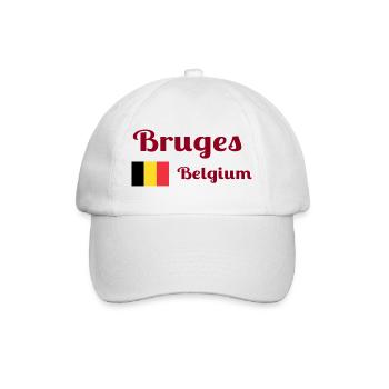 Bruges Belgique - Imprimés élégants - Casquette classique - blanc/blanc - Devant
