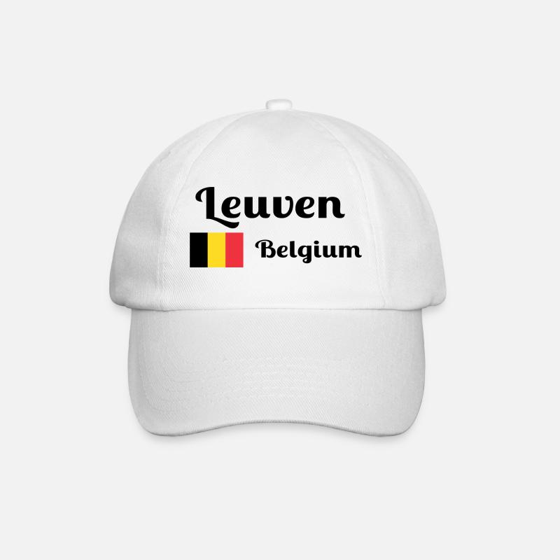 Louvain Belgique - Imprimés élégants - Casquette classique - blanc/blanc