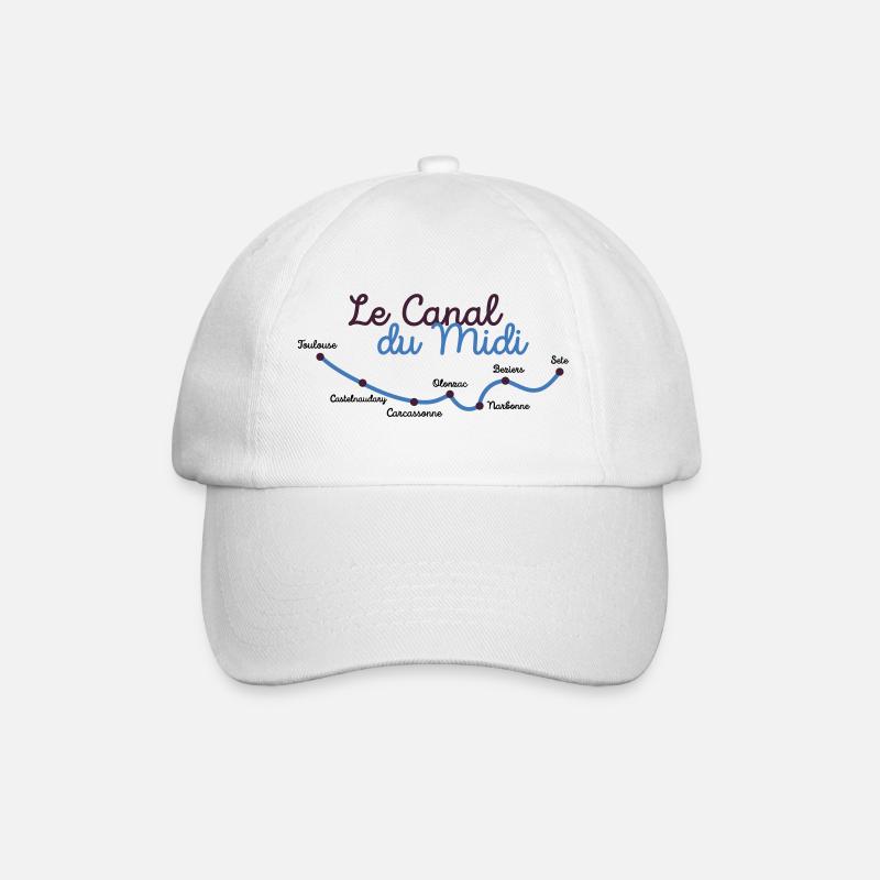 Canal du midi villes - Casquette classique - blanc/blanc