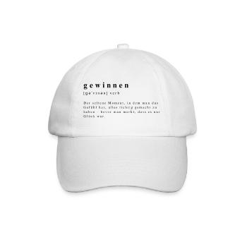 Winning - Verb - The Moment of Happiness - Baseball Cap - white/white - Front