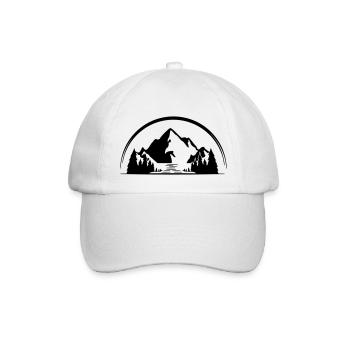 Mountains - Baseball Cap - white/white - Front