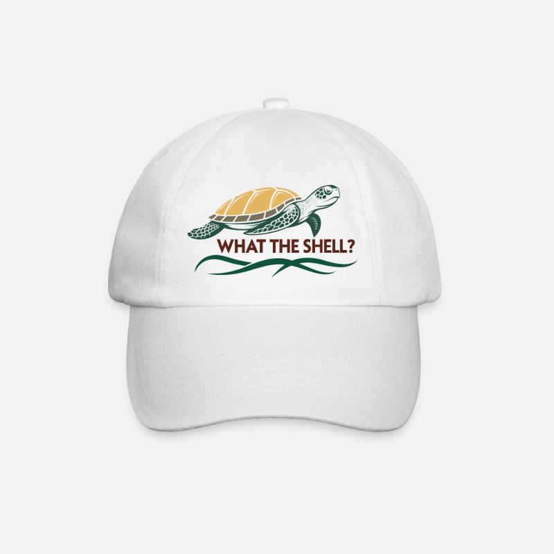 What the Shell? - Baseball Cap - white/white