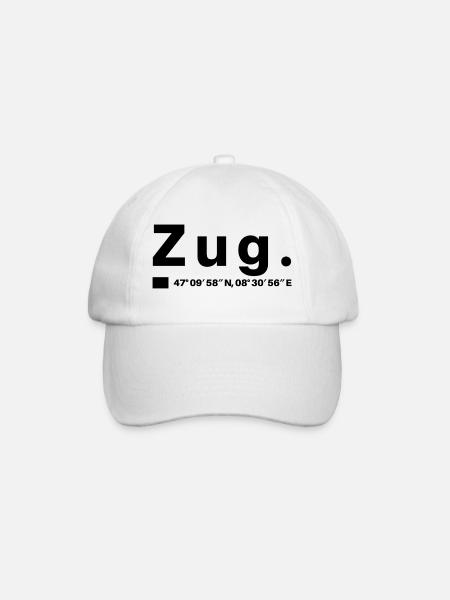Zug Koordinaten Schweiz Zuger Zugerin - Baseballkappe - Weiß/Weiß