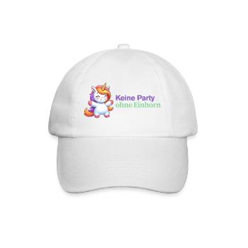 Unicorn is looking forward to partying @ Women's Evening - Baseball Cap - white/white - Front