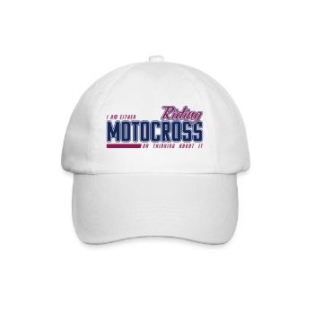 Riding Motocross - MX Riding - Baseball Cap - white/white - Front