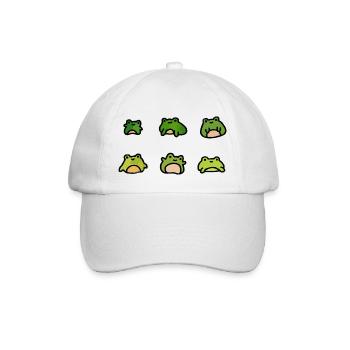 Adorable Cartoon Frogs - Baseball Cap - white/white - Front