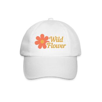 Wildflower illustration for nature lovers - Baseball Cap - white/white - Front