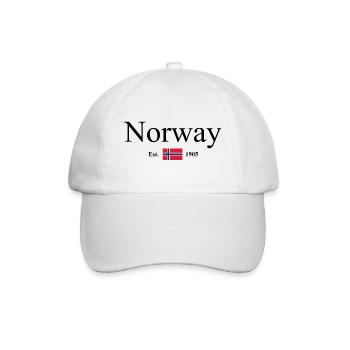 Norvège - Norvège - Norvège - Drapeau - Scandinavie - Casquette classique - blanc/blanc - Devant