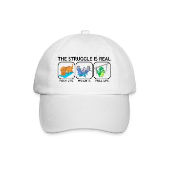 dinosaurs - Baseball Cap - white/white - Front
