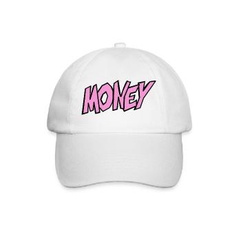 Money Illustration with Vivid Typography - Baseball Cap - white/white - Front