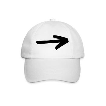 Simple arrow to design yourself - Baseball Cap - white/white - Front