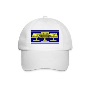 Solar Photovoltaik Panele - Baseballkappe - Weiß/Weiß - Vorne