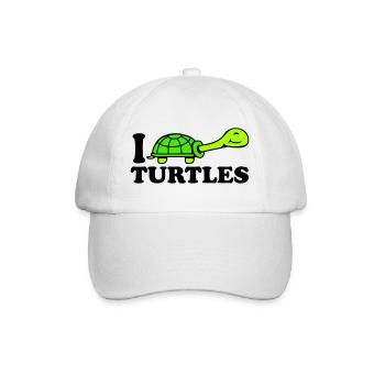 I Love Turtles I Love Logo Cute - Baseball Cap - white/white - Front