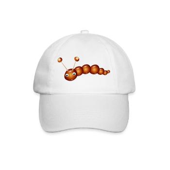 Chenille châtaigne mignonne – Enfance et plaisir de l’artisanat - Casquette classique - blanc/blanc - Devant