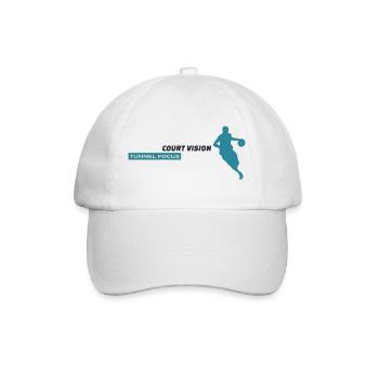 Court Vision. Tunnel Focus. – Blue Design - Baseball Cap - white/white - Front