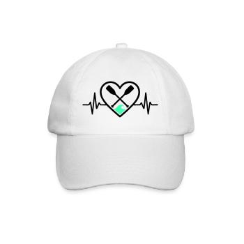 Canoë Kayak Coeur Paddle Wave Sports de plein air - Casquette classique - blanc/blanc - Devant