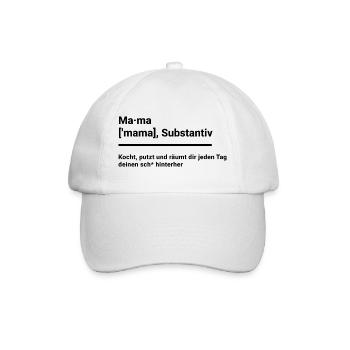 Cadeau Congé Parental Mère Maman Mère Simple - Casquette classique - blanc/blanc - Devant