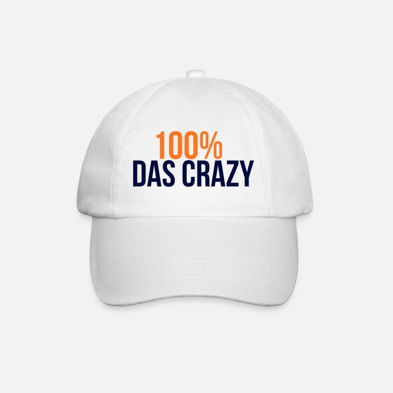 GIUDAN Jugendwort 25 Collection - 100% das Crazy - Baseballkappe - Weiß/Weiß