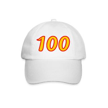 100. 100 ANS. 100e ANNIVERSAIRE. ANNIVERSAIRE 100  - Casquette classique - blanc/blanc - Devant