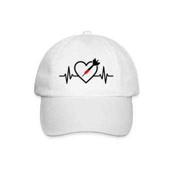 Heart Darts – Passion for Precision - Baseball Cap - white/white - Front