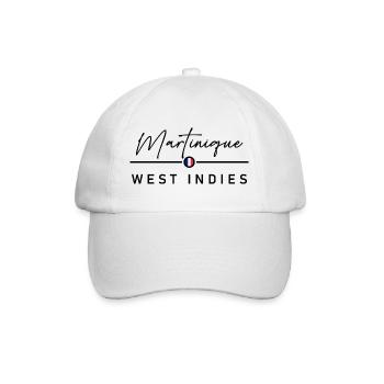 Martinique - France - West Indies - Caribbean - Baseball Cap - white/white - Front
