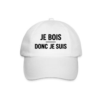 Je Bois Donc Je Suis Humour Apéro - Casquette classique - blanc/blanc - Devant