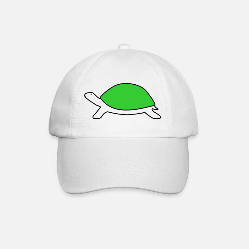 Schildkröte - Baseballkappe - Weiß/Weiß